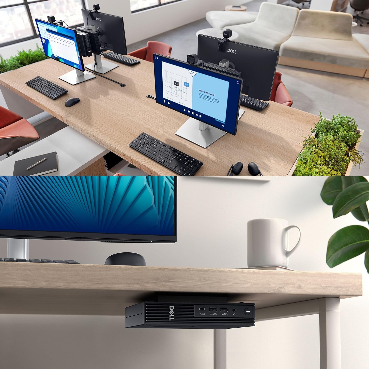 Dell Pro Micro Plus Desktop, 2026 Mini Business Computer - Intel Core Ultra 7 265 20-Core, 16GB DDR5 RAM, 1TB PCIe SSD, Built-in AI, 4X DisplayPort, Windows 11 Pro, Cooler & Quieter, Compact PC