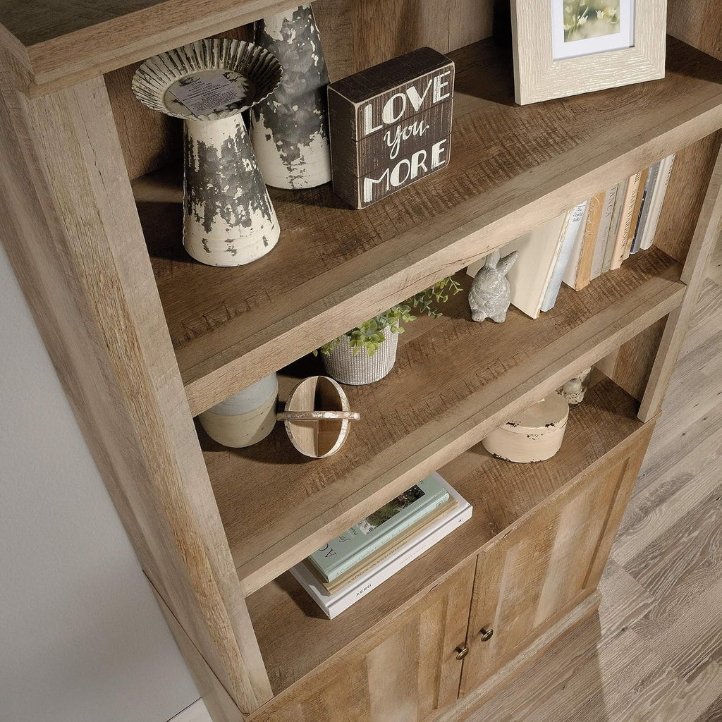 Sauder Anda Norr Display Cabinet/ Pantry cabinets, Lintel Oak finish