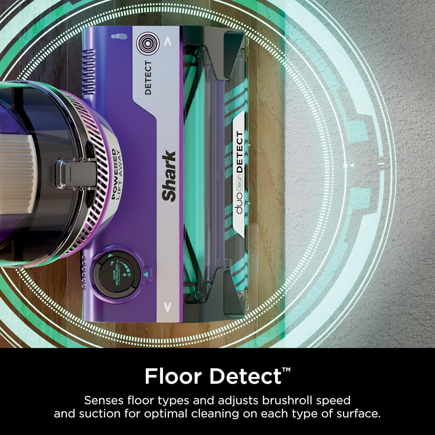 Shark POWERDETECT Upright Vacuum Cleaner with HEPA Filter, Heavy Duty Vacuum with Powerful Suction for Pet Hair Pickup, DuoClean Technology, Powered Lift-Away, Ideal for Carpets & Hardfloors, AZ4002