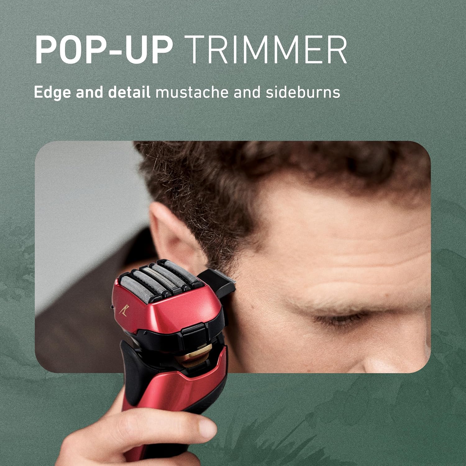 Panasonic ARC5 Electric Razor for Men Face, Wet & Dry Shavers for Men with Foil Shaver, Pop-up Trimmer, Ultra-Fast 5-Blade, Smart Shave Sensor, 16D Flexible Pivoting Head - ES-ALV6HR (Red)