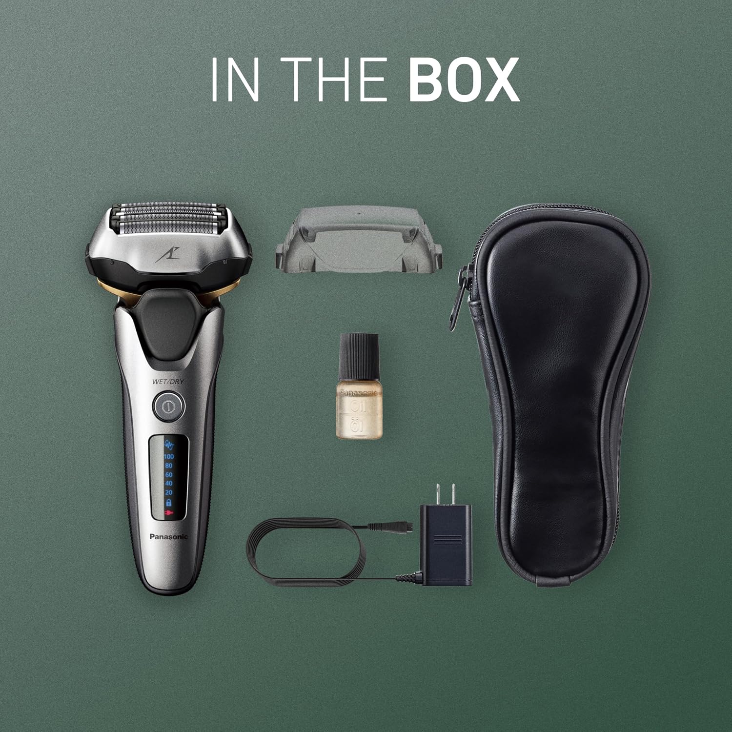Panasonic ARC5 Electric Razor for Men Face, Wet & Dry Shavers with Foil Shaver, Pop-up Trimmer, Ultra-Fast 5-Blade, Smart Shave Sensor, 16D Flexible Pivoting Head - ES-ALV6HS (Silver)