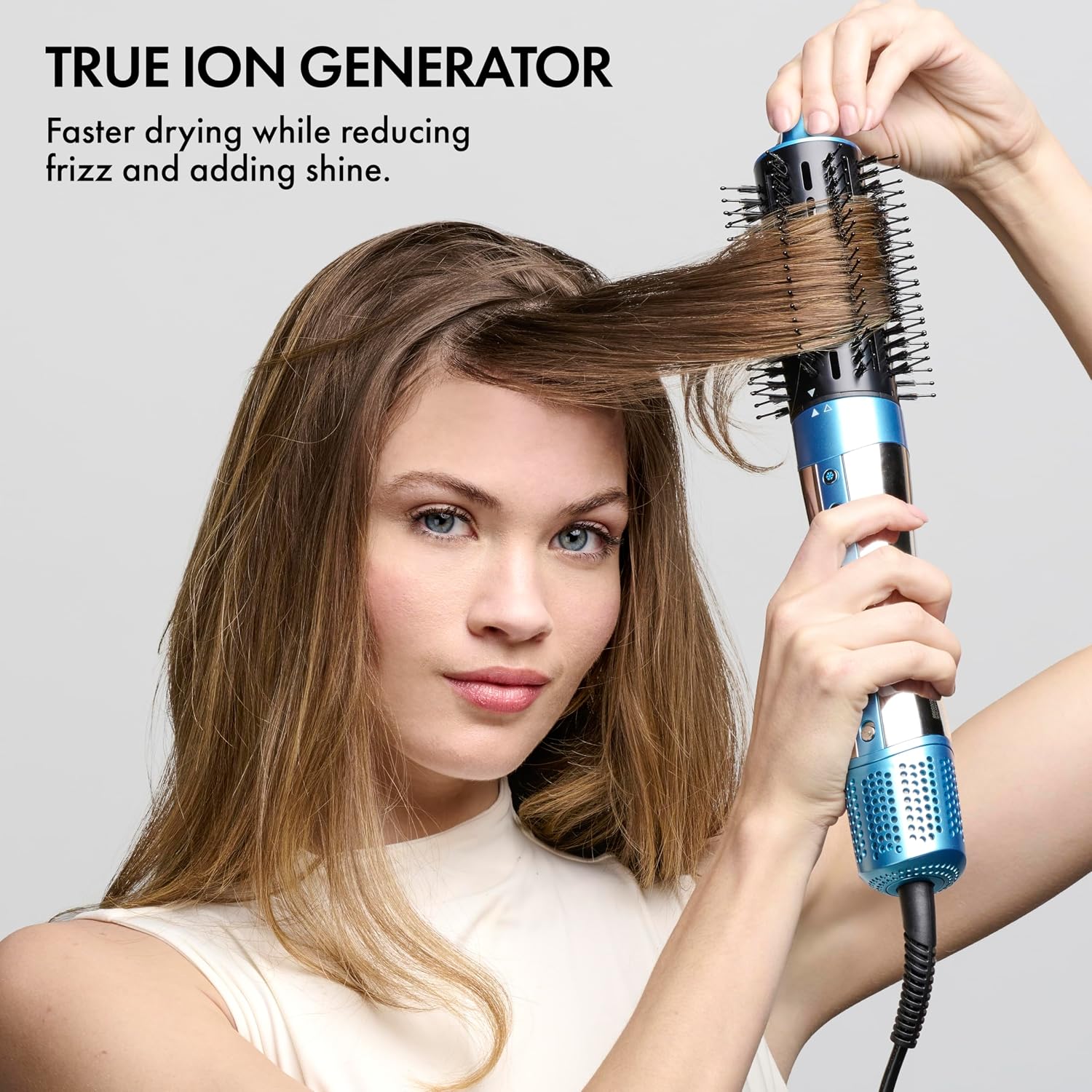 BaBylissPRO StyleSwitch Ionic Multi-Styler, Air Styler and Hair Dryer, Lightweight Hot Air Brush with 5 Attachments, Automatic Dual Voltage