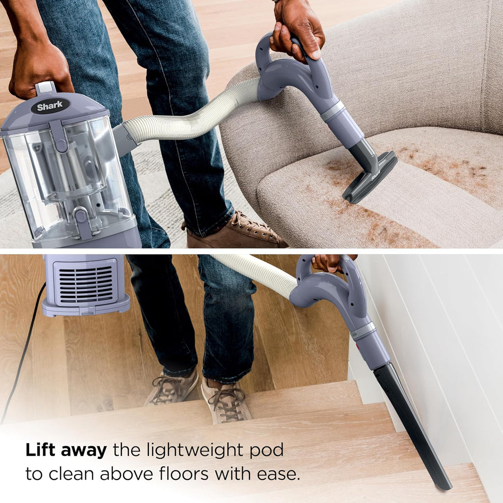 Shark NV352 Navigator Lift Away Upright Vacuum, Hepa Filter, Anti-Allergen Technology, Swivel Steering, Ideal for Carpet, Stairs, & Bare Floors, with Wide Upholstery & Crevice Tools, Lavender