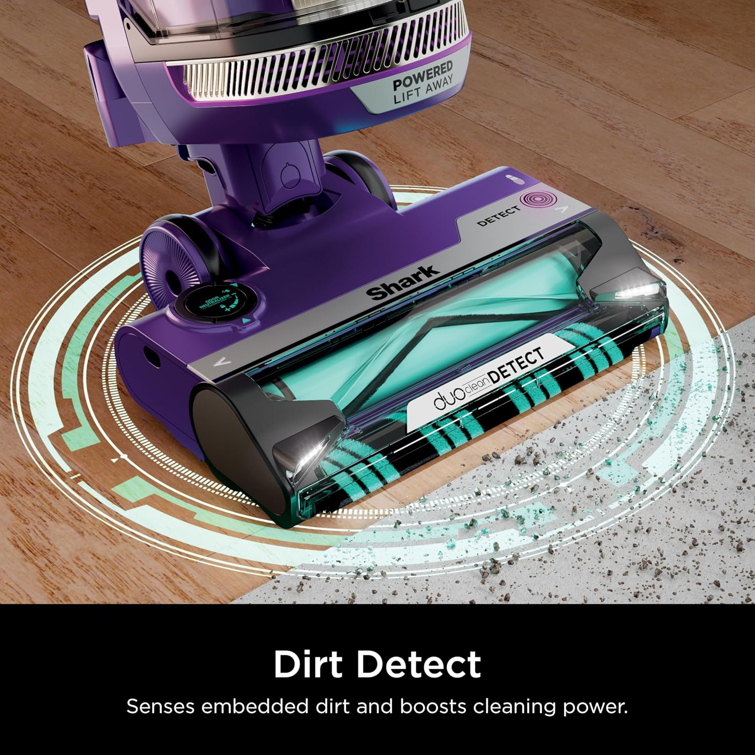 Shark POWERDETECT Upright Vacuum Cleaner with HEPA Filter, Heavy Duty Vacuum with Powerful Suction for Pet Hair Pickup, DuoClean Technology, Powered Lift-Away, Ideal for Carpets & Hardfloors, AZ4002