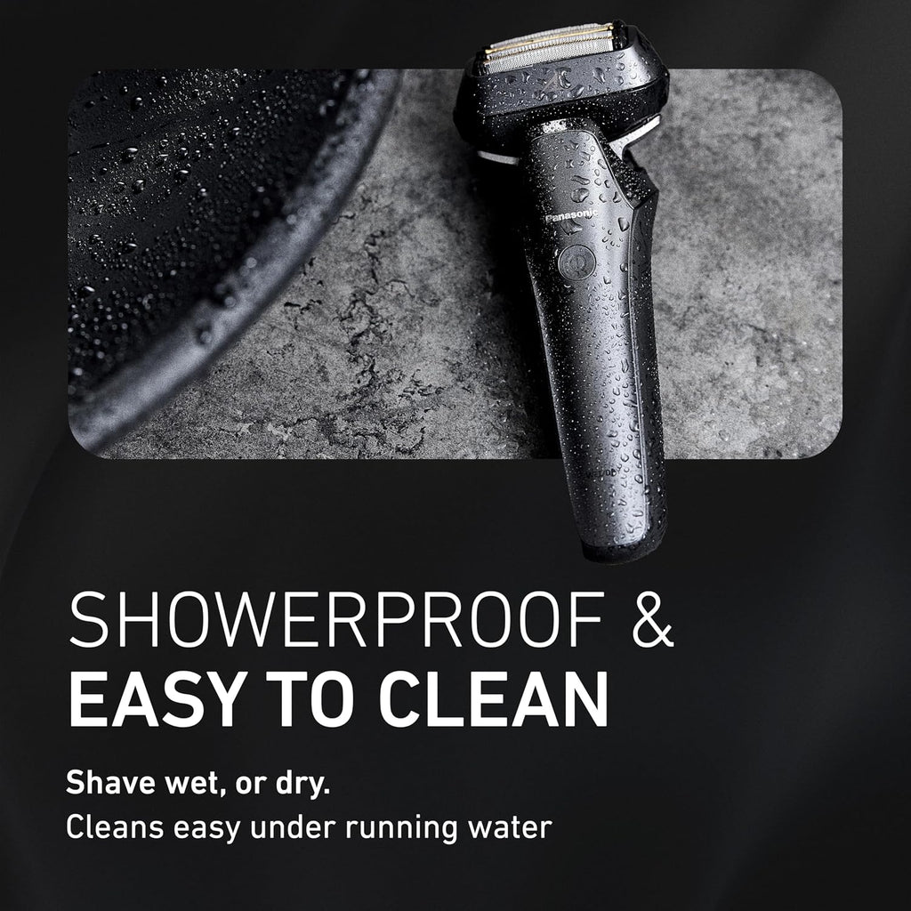 Panasonic ARC6 Electric Razor for Men Face, Wet & Dry Shavers for Men with Foil Shaver, Pop-up Trimmer, Ultra-Fast 6-Blade, Smart Shave Sensor, 22D Flexible Pivoting Head - ES-LS8A-K (Black)