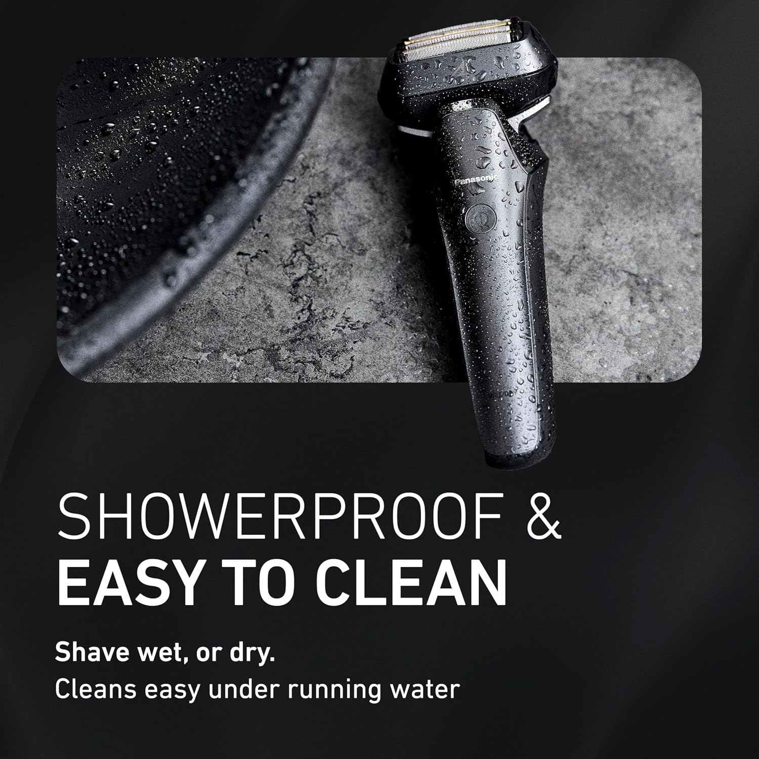 Panasonic ARC6 Electric Razor for Men Face, Wet/Dry Shavers for Men with Foil Shaver, Premium Automatic Cleaning and Charging Station, Ultra-Fast 6-Blade & Pop-up Trimmer - ES-LS9A-K (Black)