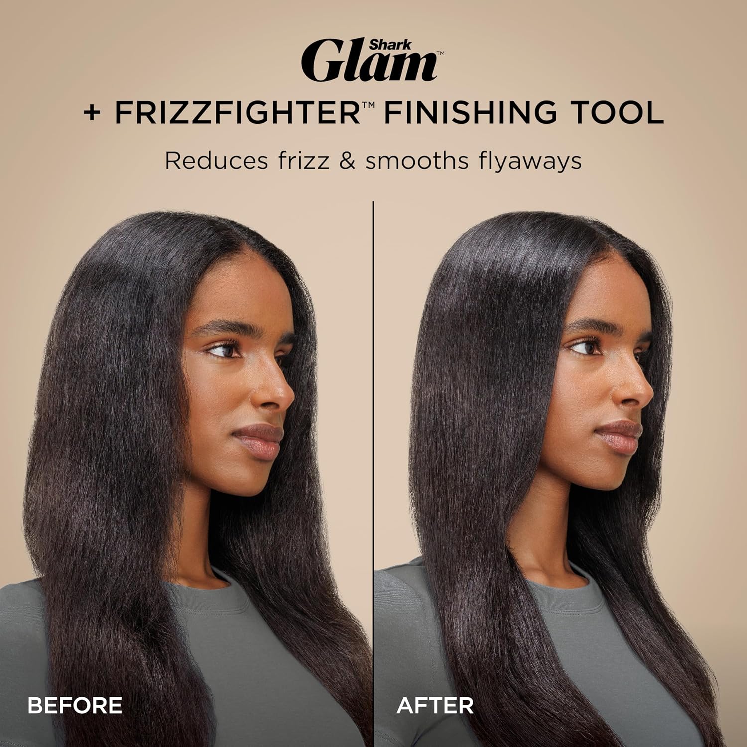 Shark Glam Ceramic & Powerful Air Styling & Drying System, with Silki Straightener & Shark Glossi Air Glosser, for Drying, Curling, Straightening & Glossing, Gold, HD6051S (Straight & Wavy Hair)