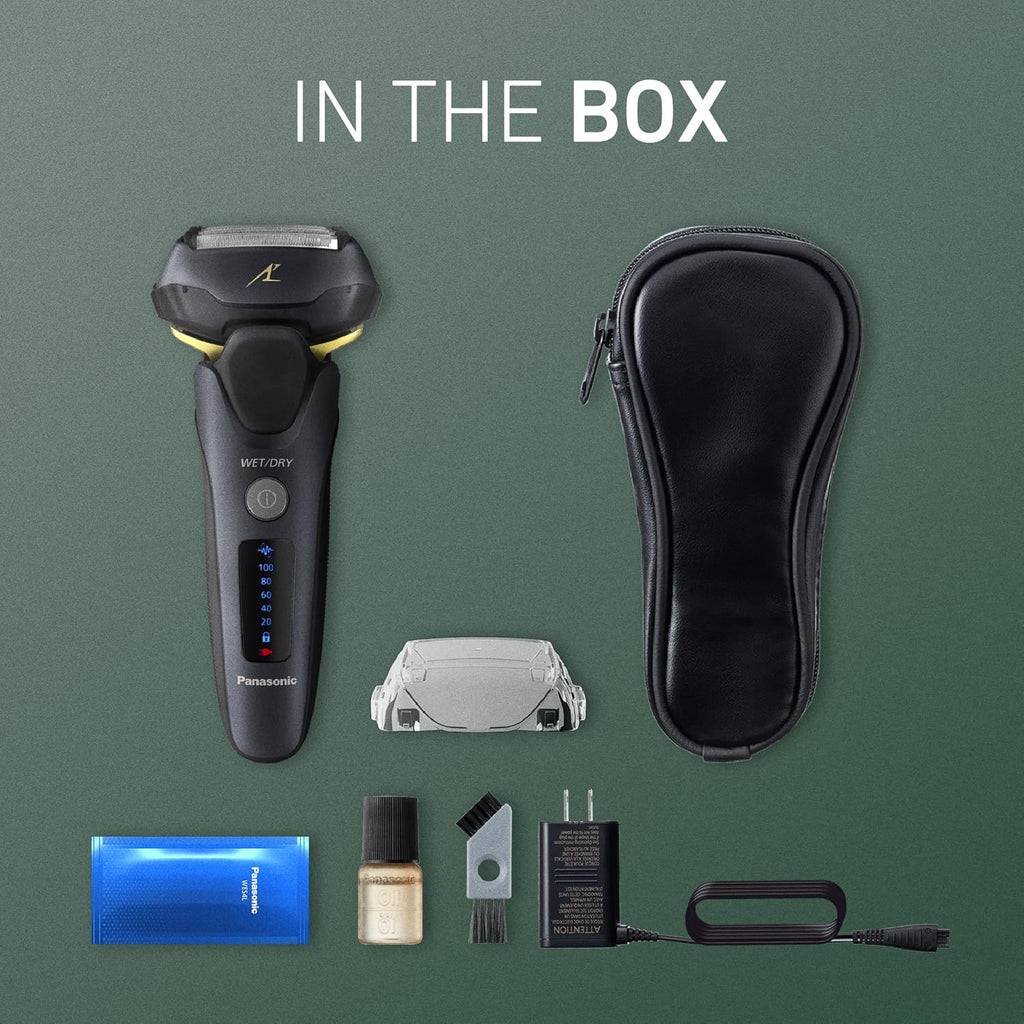 Panasonic ARC5 Electric Razor for Men with Pop-Up Trimmer, Wet/Dry 5-Blade Shaver, Men's Electric Razors for Shaving Face with Intelligent Shave Sensor and 16D Pivoting Head, ES-LV67-K (Black)