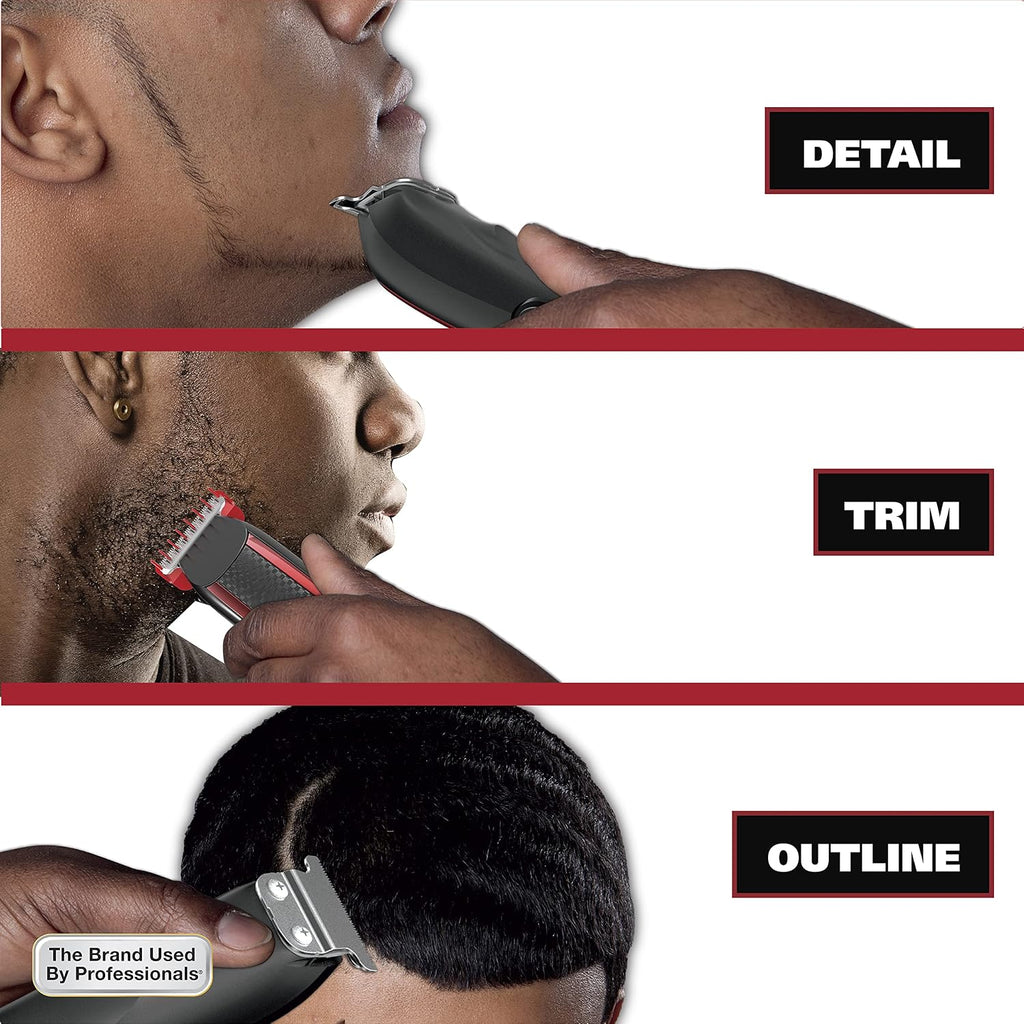 Wahl Edge Pro Bump Free Corded Beard Trimmer for Men Touch Up Trimmer & Grooming Detailer Kit – Perfect for Edging Beards,Mustaches,Hair,& Stubble,– Model 9686-300,(Pack of 3)