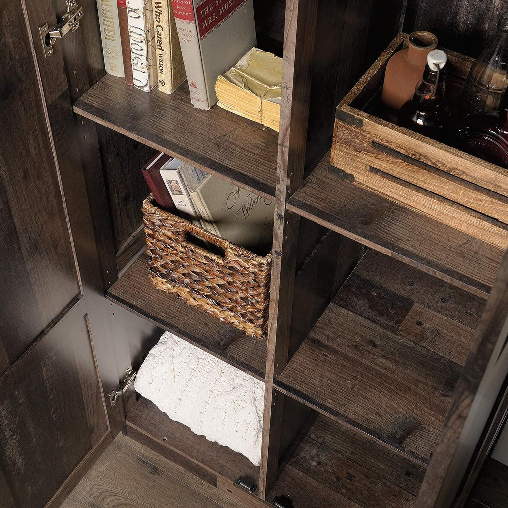 Sauder Select Storage Cabinet, Pantry Cabinet Kitchen Storage with Adjustable Shelves, Utility Room Storage Cabinet, in Reclaimed Pine