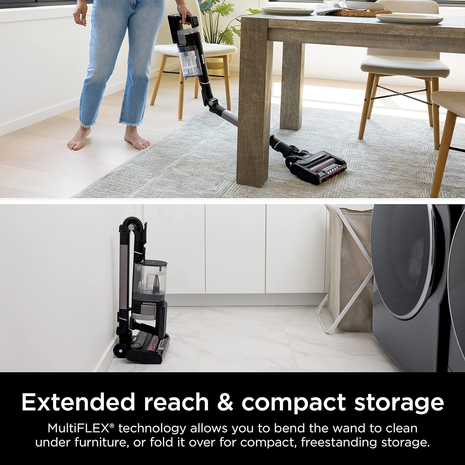 Shark Stratos Cordless Vacuum with Clean Sense IQ and Odor Neutralizer, MultiFlex Wand, Includes Crevice Tool & Anti-Allergen Brush, Up To 60 Minute Runtime, Ash Purple, IZ862H