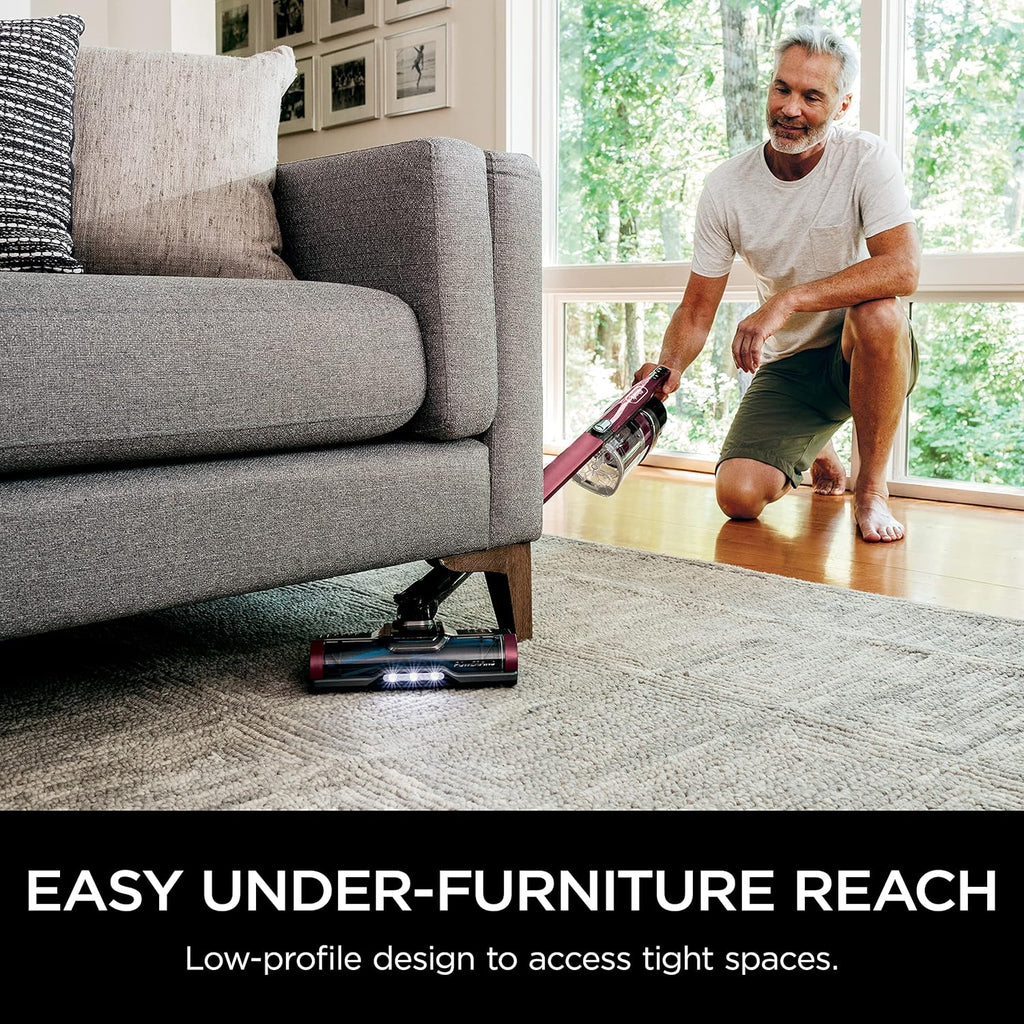 Shark Cordless Vacuum Cleaner, HEPA Filter, Lightweight, Portable, Rechargeable, Pet Hair Pickup, Removable Handheld, Crevice, Upholstery & Dusting Brush Included, 40-min runtime, Red, IZ362H