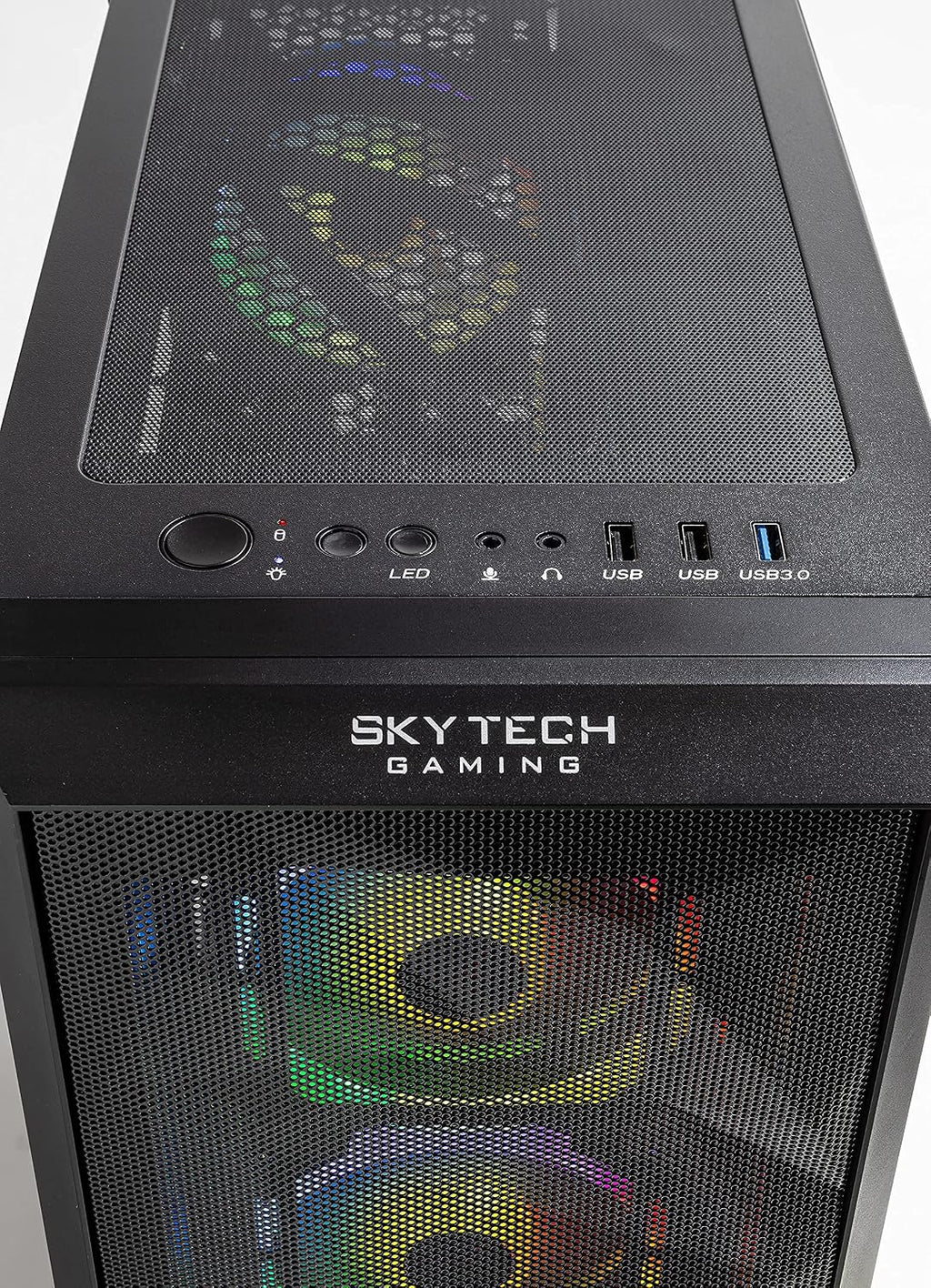 Skytech Chronos Mini Gaming PC Desktop - AMD Ryzen 5 3600 3.6GHz, GTX 1660 Super 6G, 16GB DDR4 3000, 500GB SSD, AC WiFi, Windows 10 Home 64-bit, Black