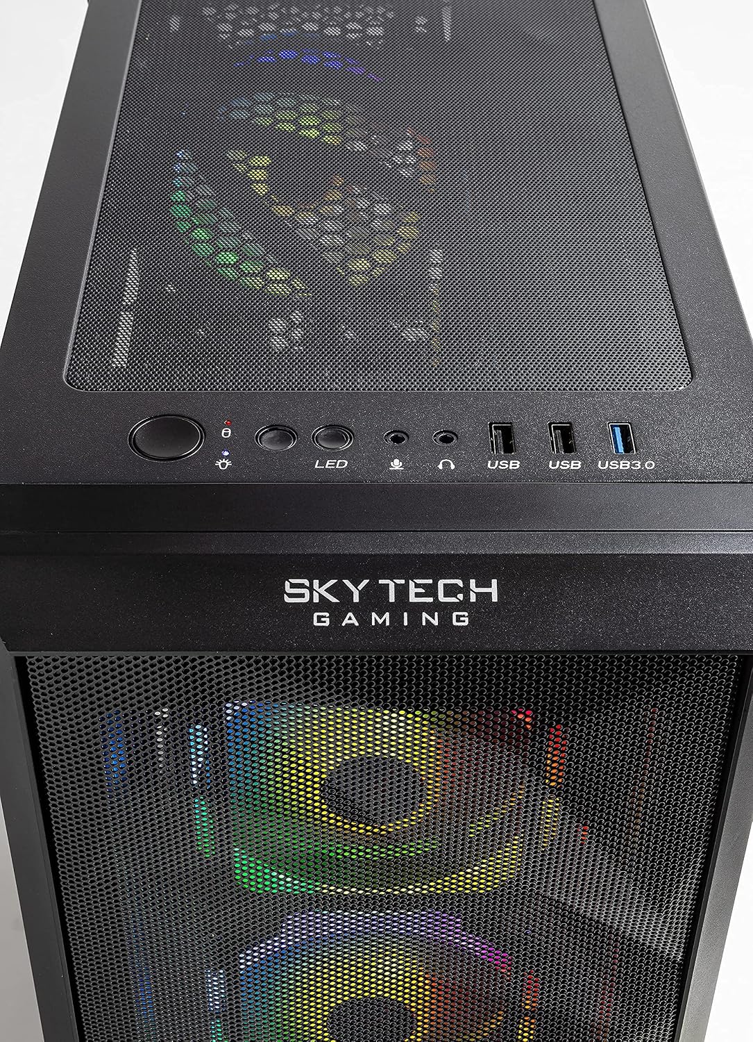 Skytech Chronos Mini Gaming PC Desktop - AMD Ryzen 5 3600 3.6GHz, GTX 1660 Super 6G, 16GB DDR4 3000, 500GB SSD, AC WiFi, Windows 10 Home 64-bit, Black