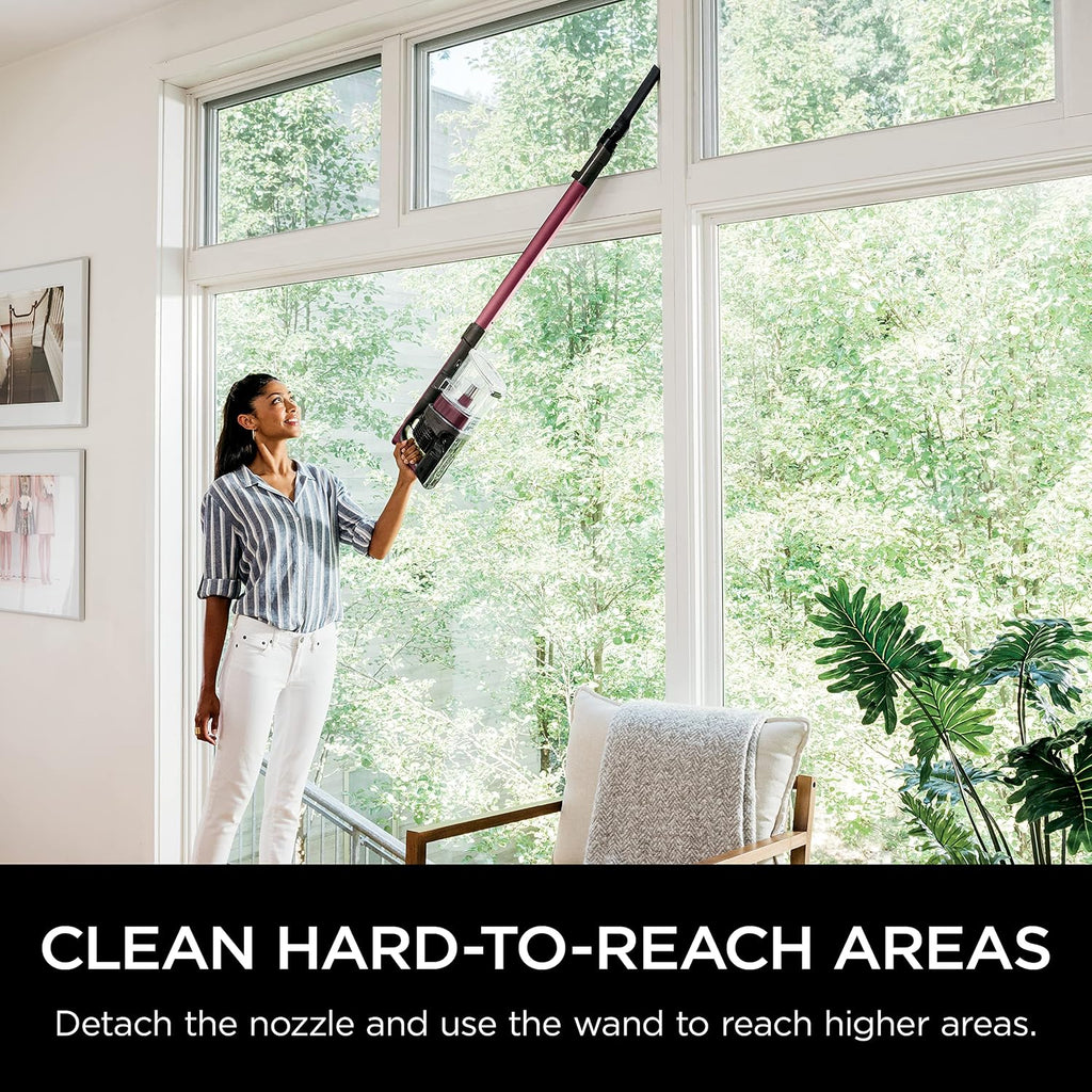 Shark Cordless Vacuum Cleaner, HEPA Filter, Lightweight, Portable, Rechargeable, Pet Hair Pickup, Removable Handheld, Crevice, Upholstery & Dusting Brush Included, 40-min runtime, Red, IZ362H